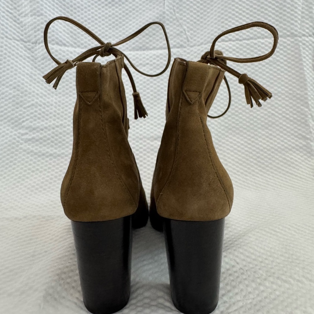 Frye Brown Lace-Up Heeled Boots Cottagecore Dark Academia Music Festival - Picture 4 of 10